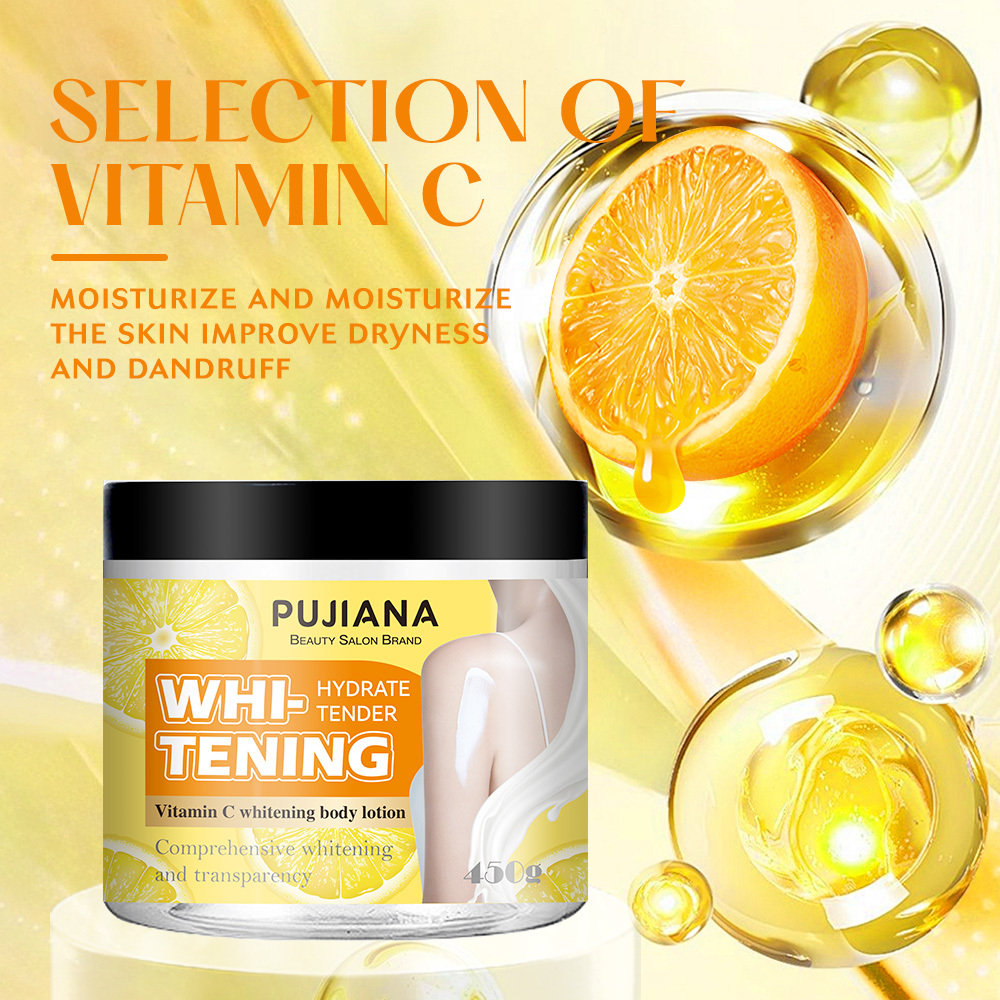 Private Label VC Brightening Body Lotion Remove Dullness Nourish Dry Skin Organic Vitamin C Skin Whitening Body Cream for Body