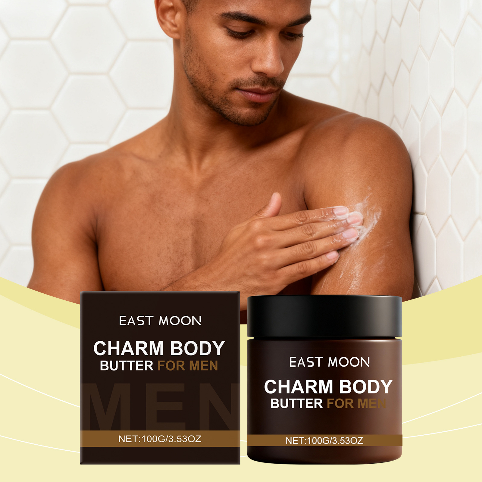 East Moon Nourishing Moisturizing Fragrance Men Body Butter Long-lasting Cologne Scent Body Lotion For All Skin Types