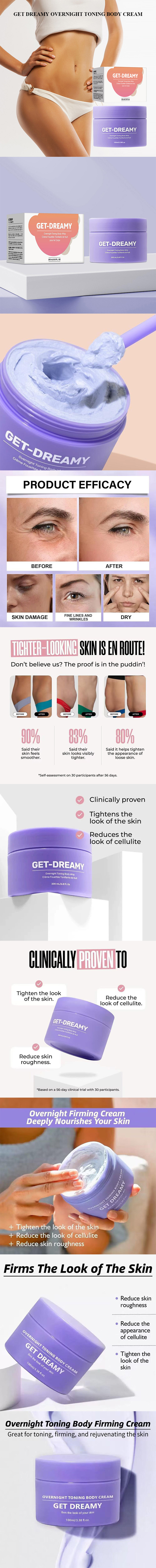 2025 Hot Sale Overnight Firming Body Lotion Whipped Body Butter Dreamy Night Body Care Cream