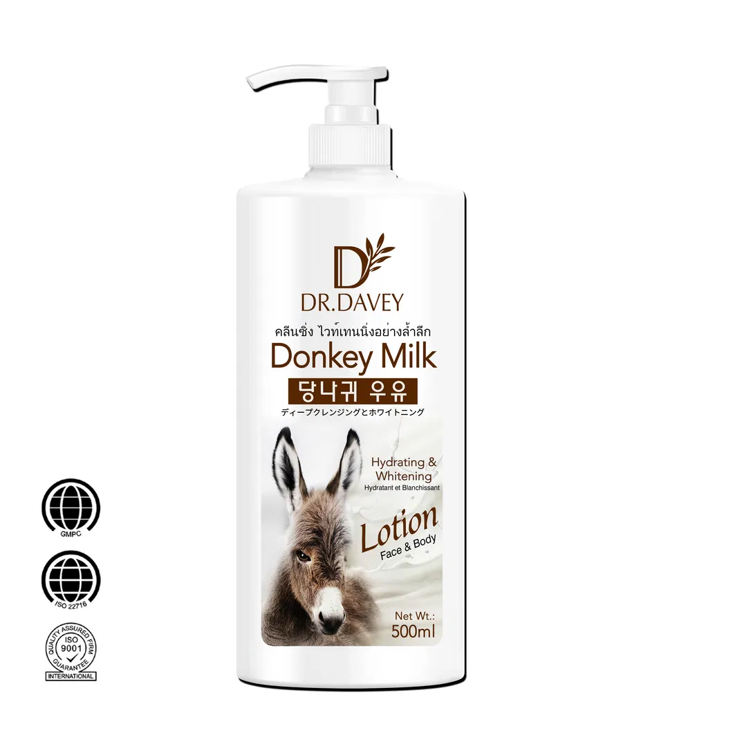 Dr. Davey Moisturizing Hydrating and Whitening Donkey Milk Body Lotion Display 1