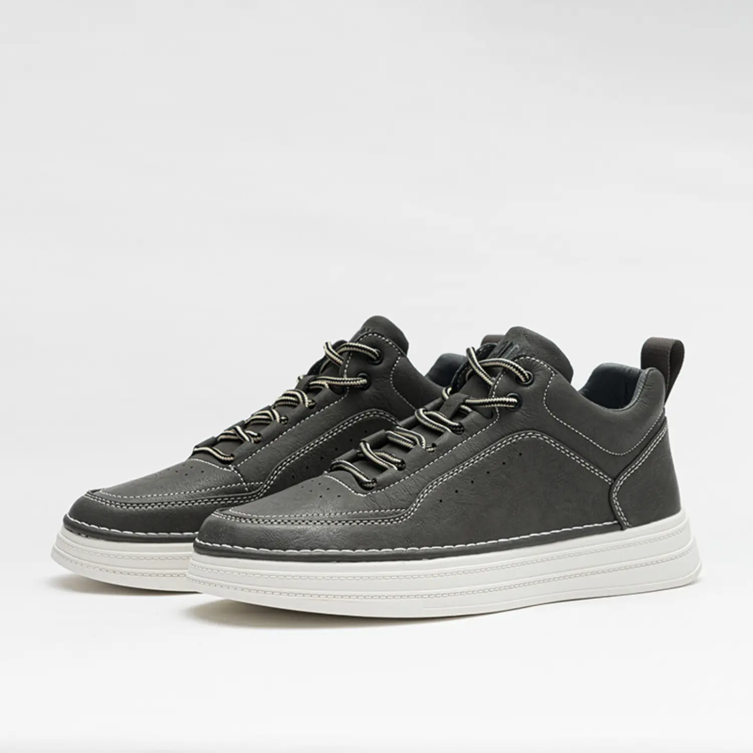 OEM Mens Casual Sneakers - Comfortable Synthetic Leather Shoes with Lightweight Cushioned Soles Factories, Suppliers