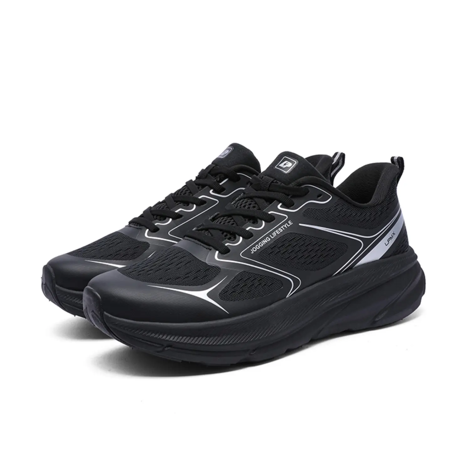 ODM Unisex Black Running Shoes Quick Wear Anti-Slip Breathable Fabric Jogging Lifestyle for Hiking Walking and Running Manufacturer, Suppliers