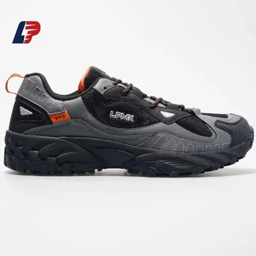 ODM LPMX Men's Black Non-Slip Running Shoes - Lightweight Cushioned Sneakers for Walking/Gym Factories, Suppliers
