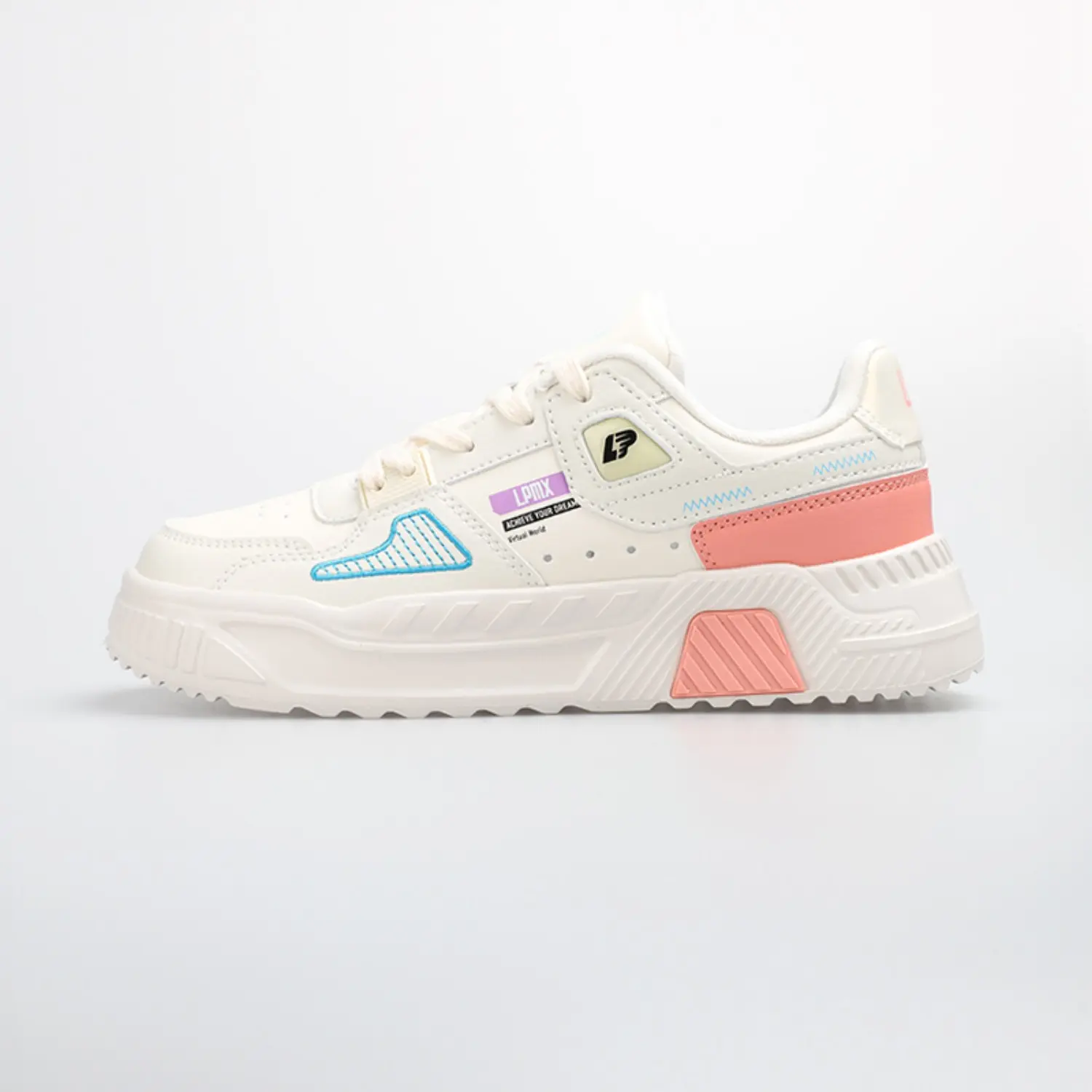 OEM Chunky Fashion Sneakers for Women and Men Colorblock Urban Street Shoes with Anti-Slip Rubber Sole Manufacturer, Supplier