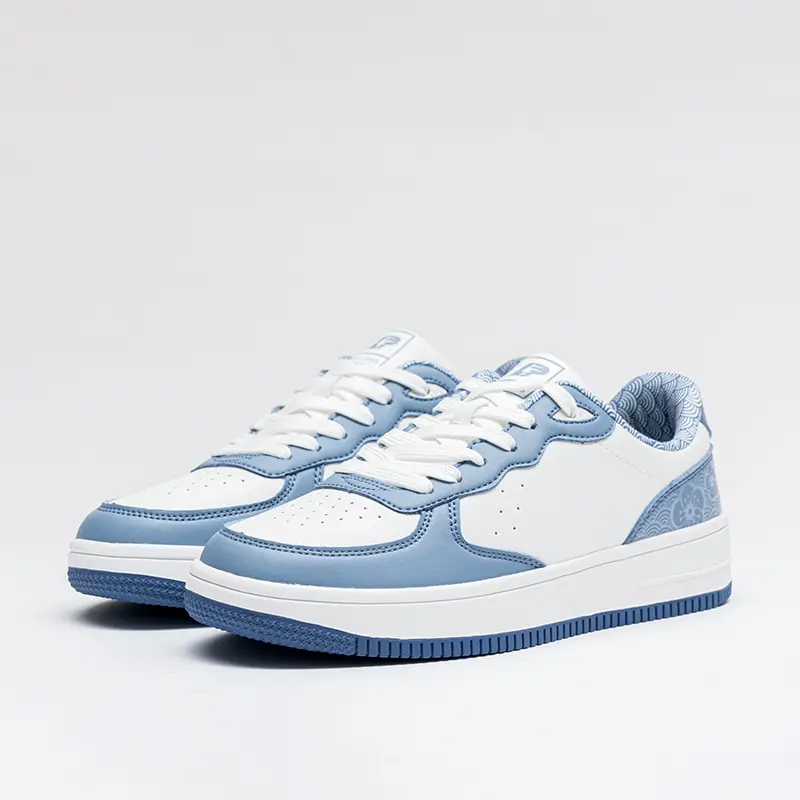 China Unisex Low-Top Sneakers, Lightweight Casual Shoes Black and Blue Manufacturers, Supplier