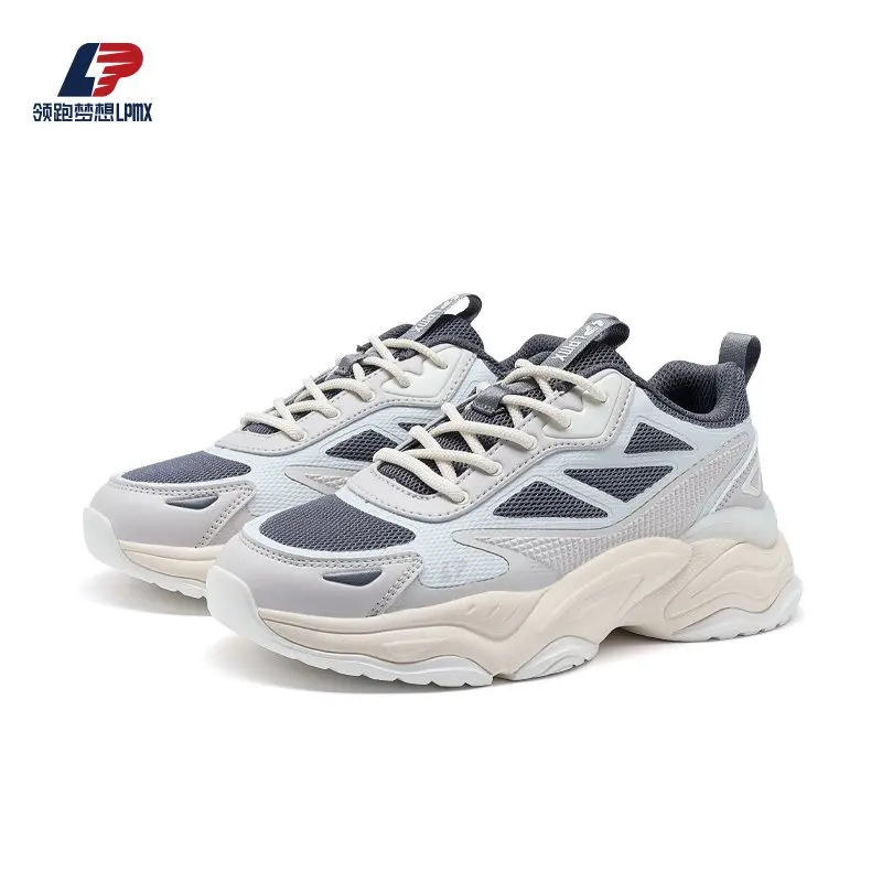 OEM Men's Synthetic Leather Stitching Mesh Wear-Resistant Rubber Sole Sneakers Manufacturers, Manufacturer