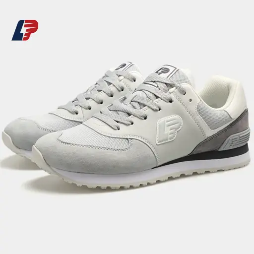 OEM Men's Retro Running Sneakers Breathable Mesh and Leather Upper, Anti-Slip Urban Walking Shoes Factory, Suppliers