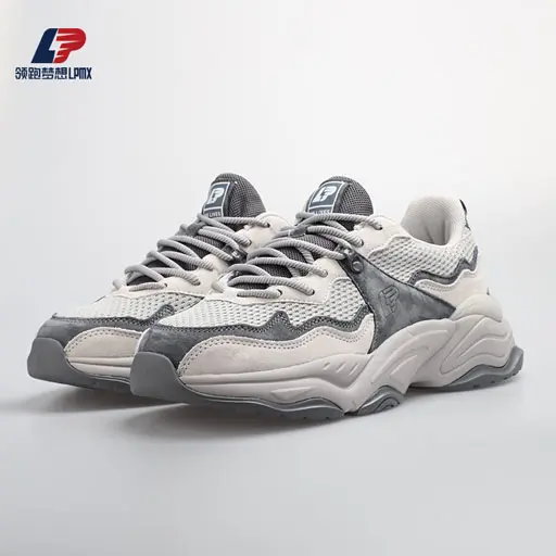 ODM LPMX Men's Comfortable and Breathable Mesh Stitching Synthetic Leather Wear-Resistant Sole Sport Shoes Manufacturers, Supplier