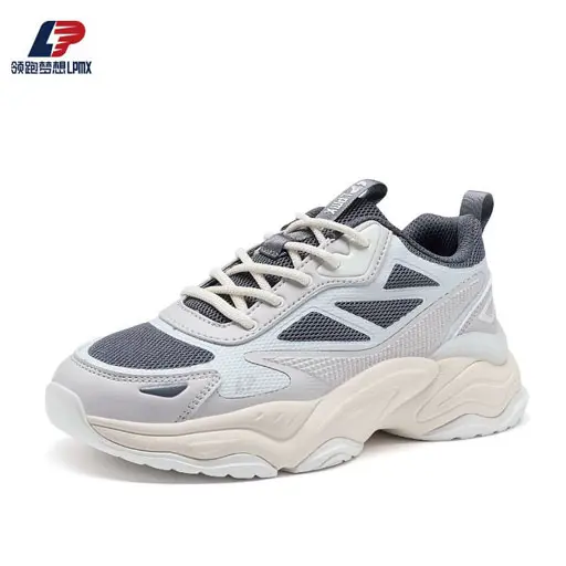 OEM Men's Synthetic Leather Stitching Mesh Wear-Resistant Rubber Sole Sneakers Manufacturers, Manufacturer