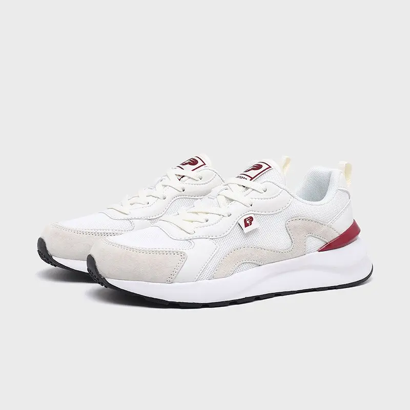 China Women's Mesh Stitching Synthetic Leather Non-Slip Wear-Resistant Rubber-Soled Sport Shoes Manufacturers, Factories