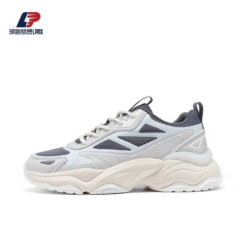 OEM Men's Synthetic Leather Stitching Mesh Wear-Resistant Rubber Sole Sneakers Manufacturers, Manufacturer