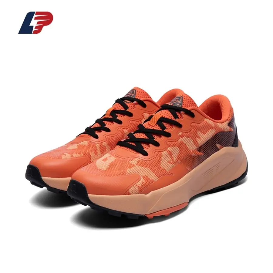 China Crimson Rock Walker Lightweight Breathable Trail Hiking Shoes Black Orange Factory, Supplier