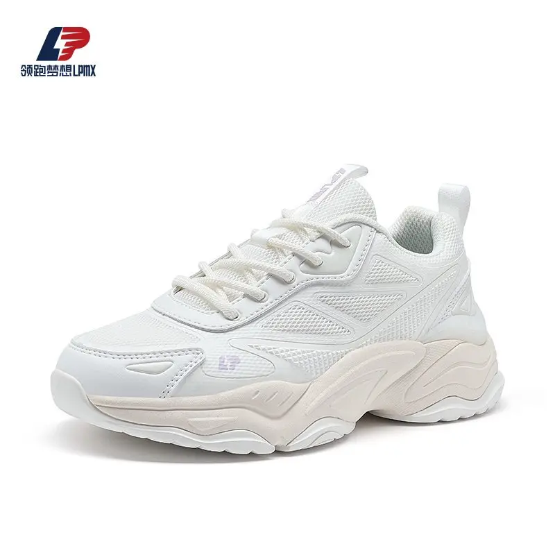 ODM Women's Synthetic Leather Stitching Mesh Rubber Wear-Resistant Sole Sport Shoes Manufacturer, Supplier