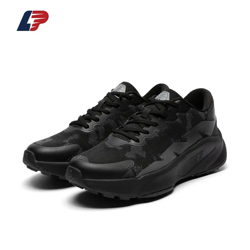 China Crimson Rock Walker Lightweight Breathable Trail Hiking Shoes Black Orange Factory, Supplier