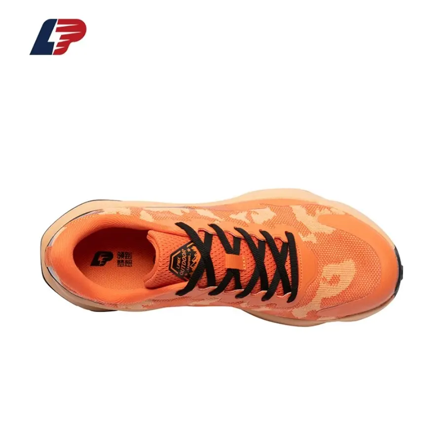 China Crimson Rock Walker Lightweight Breathable Trail Hiking Shoes Black Orange Factory, Supplier
