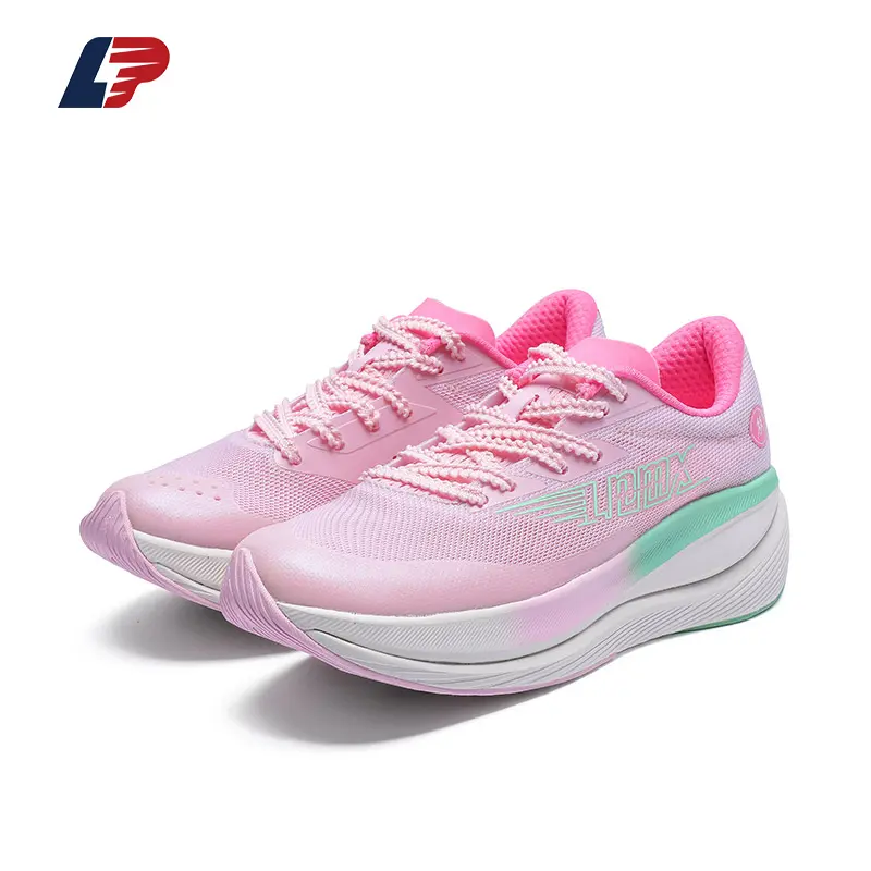 China Women's Carbon Plate Running Shoes Lightweight Cushioned Sneakers with Breathable Upper and Non-Slip Sole Factory, Suppliers