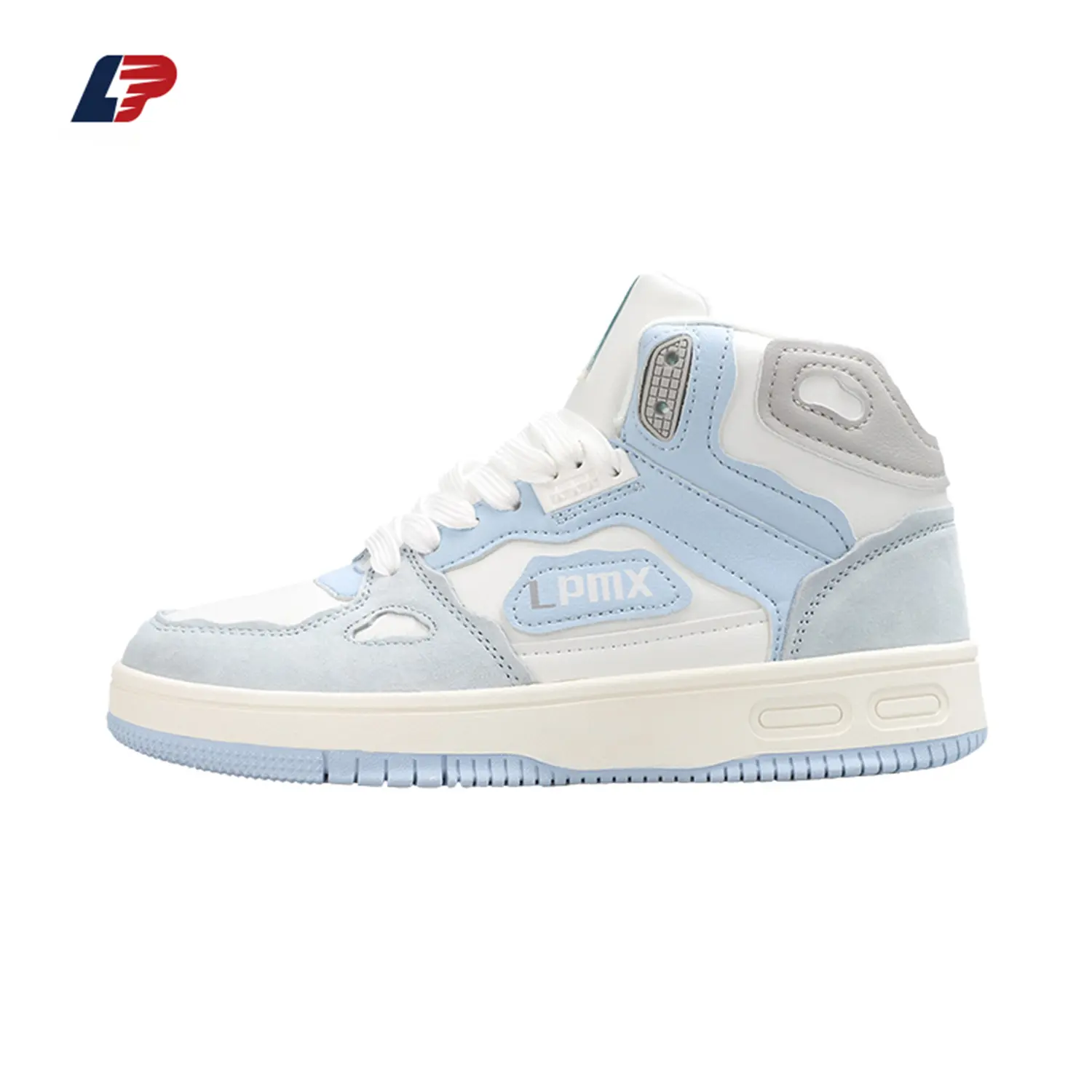ODM High-Top Sneakers Retro PU Leather Skate Shoes with Cushioned Sole Available in 4 Colors Manufacturers, Supplier