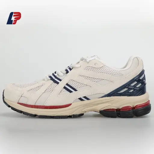 China LPMX Fashionable Breathable Synthetic Leather Stitching Mesh Non-Slip Rubber Sole Sneakers Manufacturer, Supplier