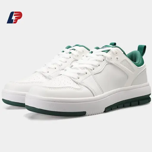 ODM Men's Lightweight Sneakers Cushioned Non-Slip Shoes with Breathable Lining and Creative Leather Patchwork Suppliers, Supplier