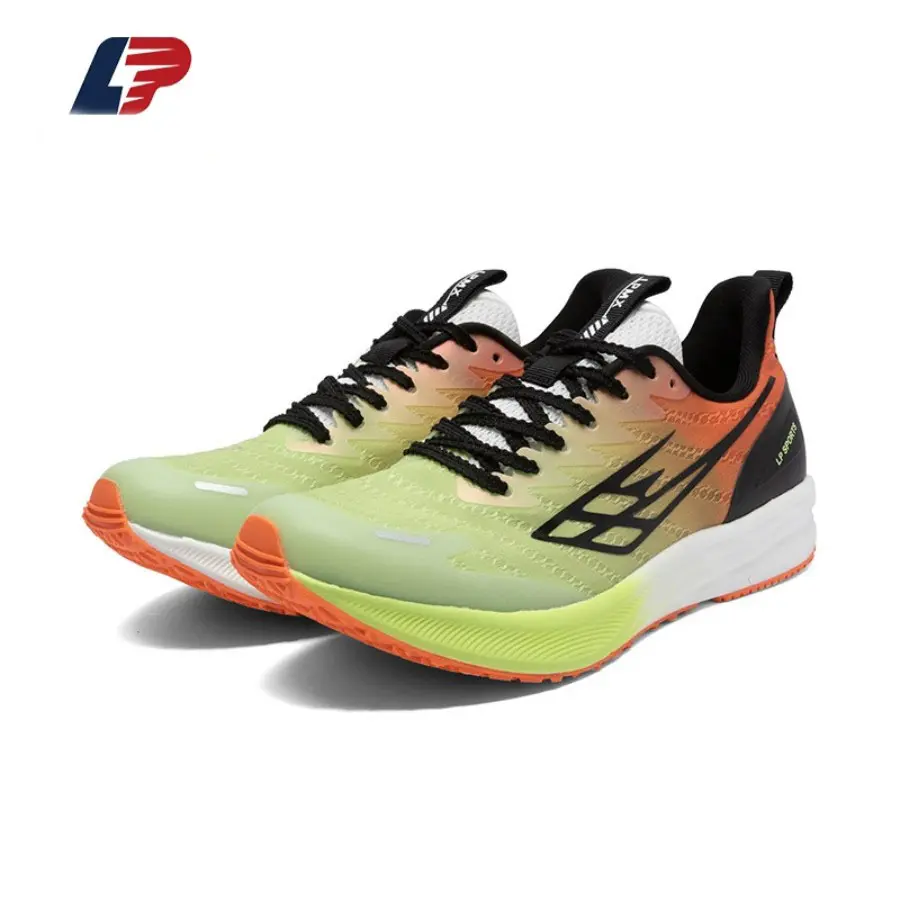 ODM LPMX Carbon Plate Running Shoes Breathable Mesh Trainers with MD Foam Midsole & Rubber Outsole for Men and Women Manufacturers, Factory