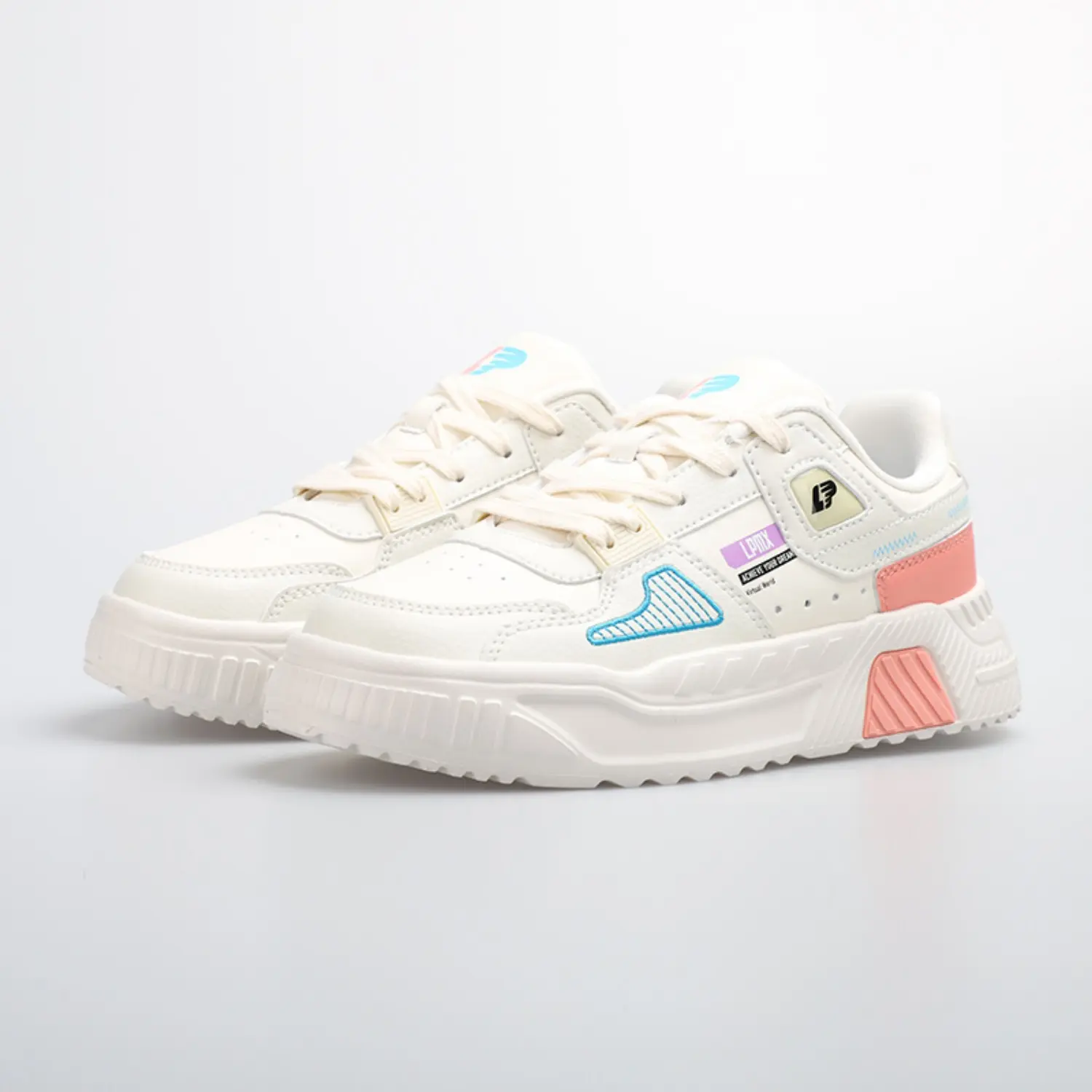 OEM Chunky Fashion Sneakers for Women and Men Colorblock Urban Street Shoes with Anti-Slip Rubber Sole Manufacturer, Supplier