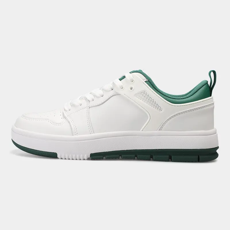 ODM Men's Lightweight Sneakers Cushioned Non-Slip Shoes with Breathable Lining and Creative Leather Patchwork Suppliers, Supplier