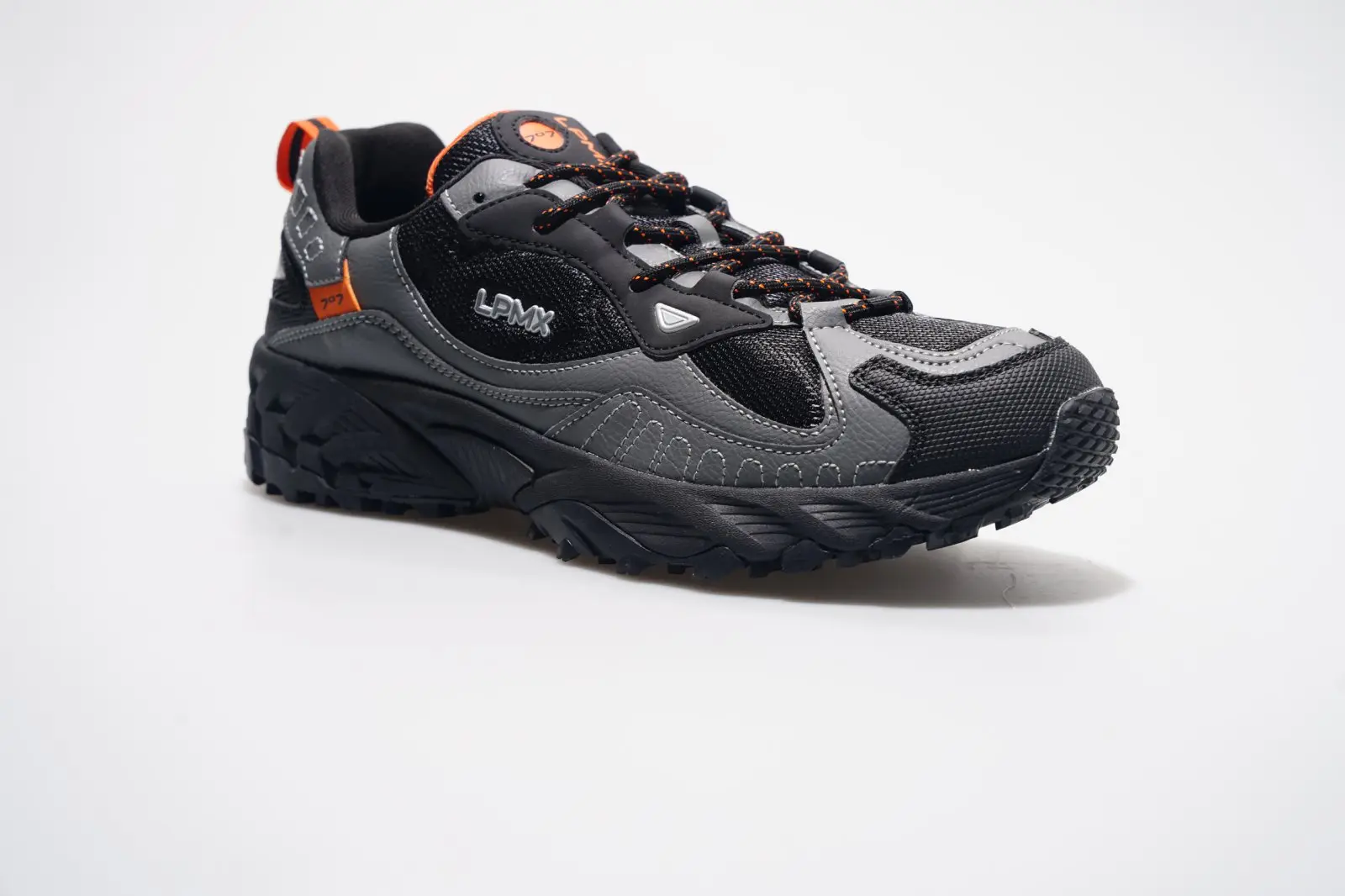 ODM LPMX Men's Black Non-Slip Running Shoes - Lightweight Cushioned Sneakers for Walking/Gym Factories, Suppliers
