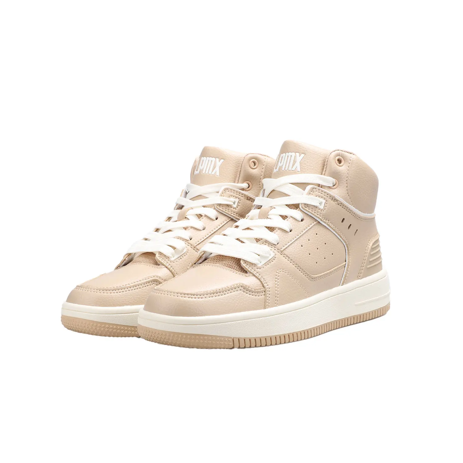 China High-Top Sneakers Lightweight PU Leather Athletic Shoes with Cushioned Sole and Anti-Slip Grip Manufacturer, Factories