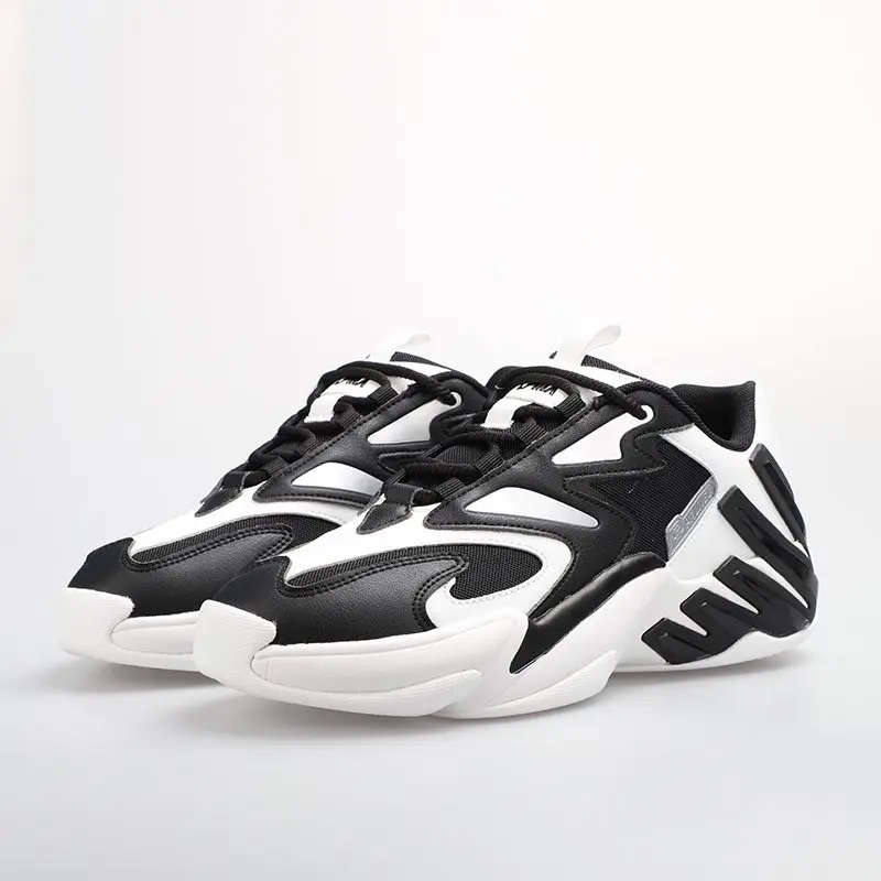 ODM Men's Trendy Sneakers - Synthetic Leather Stitching Mesh Design, Rubber Outsole Super Wear-Resistant Sport Shoes Factory, Supplier