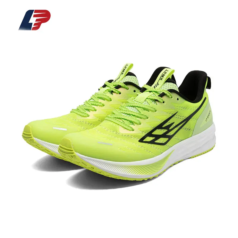 ODM LPMX Carbon Plate Running Shoes Breathable Mesh Trainers with MD Foam Midsole & Rubber Outsole for Men and Women Manufacturers, Factory