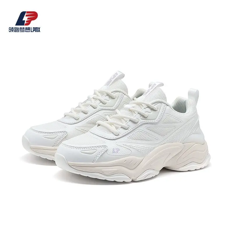ODM Women's Synthetic Leather Stitching Mesh Rubber Wear-Resistant Sole Sport Shoes Manufacturer, Supplier