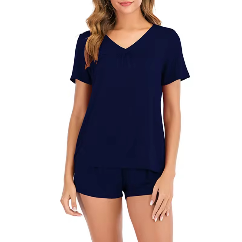 High-Quality High-end Modal Summer Women's Leisurewear Cool Sleepwear Short-sleeved Sleep Set PJ Shorts Set Factory, Product