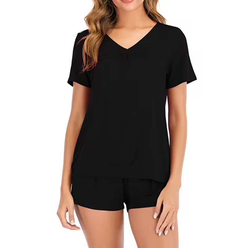 High-Quality High-end Modal Summer Women's Leisurewear Cool Sleepwear Short-sleeved Sleep Set PJ Shorts Set Factory, Product