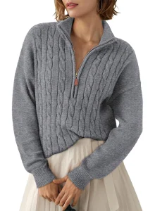 Custom Women's Sweater Top Autumn and Winter Sweater Jacket