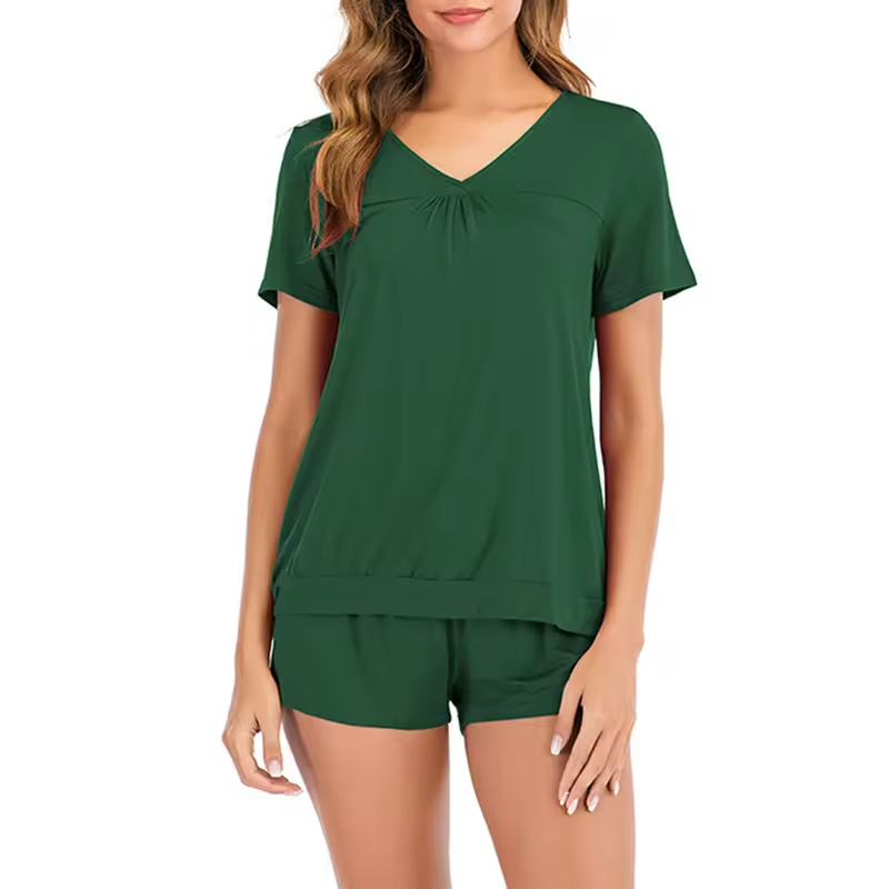 High-Quality High-end Modal Summer Women's Leisurewear Cool Sleepwear Short-sleeved Sleep Set PJ Shorts Set Factory, Product