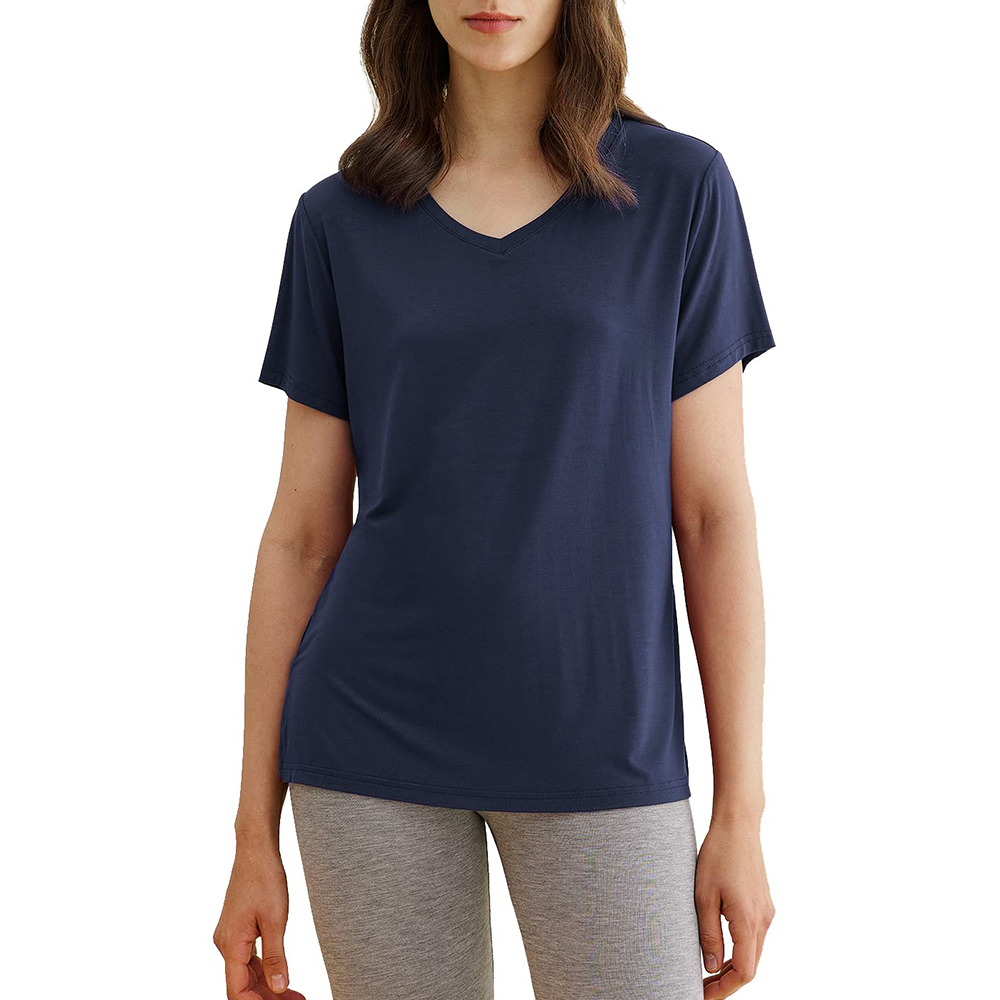 OEM Women's Bamboo V-Neck T-Shirt Factory, Pricelist
