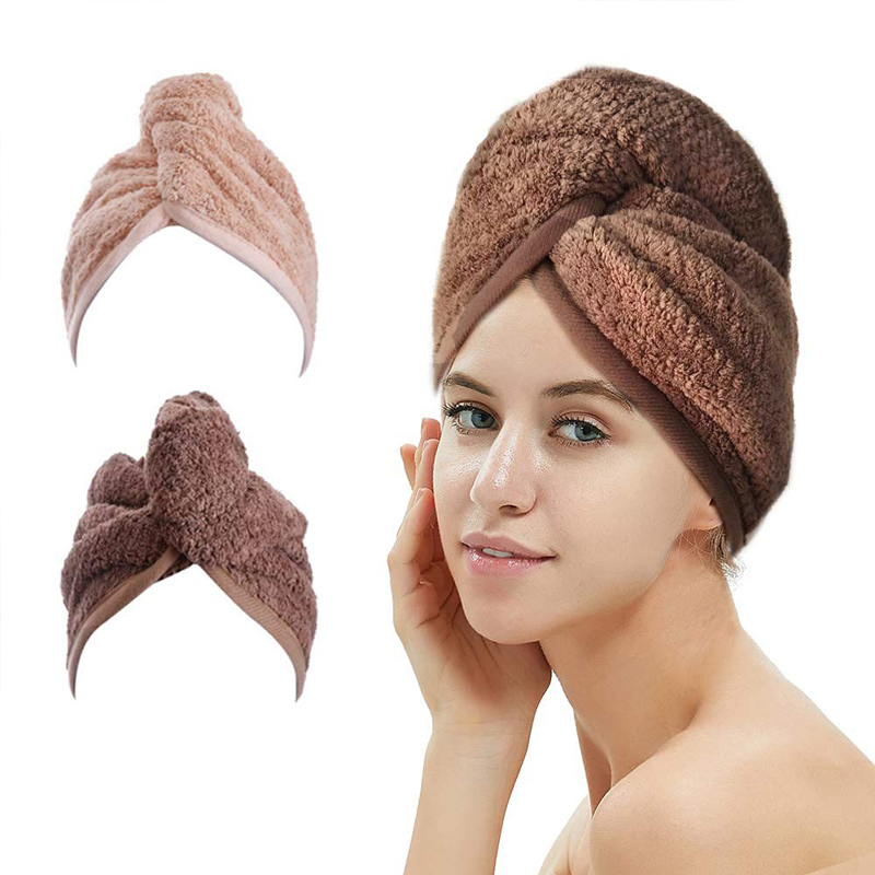 Wholesale 2 Pack Bamboo Hair Towel Wrap with Buttons for Drying Your Hair More Quicker Supplier, Companies