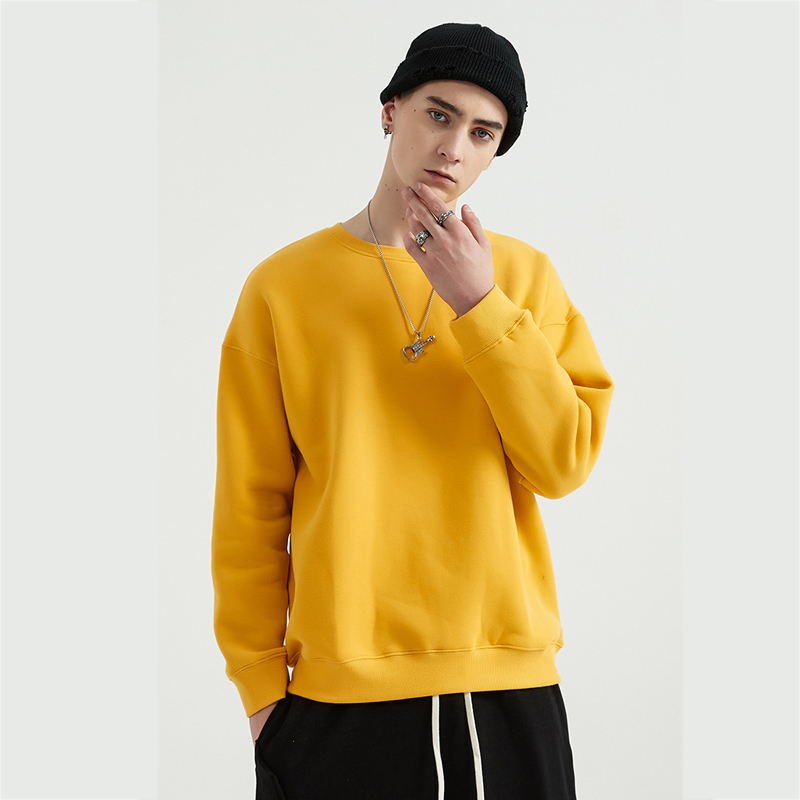 Custom ECOGARMENTS High Quality Unisex Thick Bamboo Cotton Fleece Crewneck Pullover  Sweatshirt Exporter, Exporters