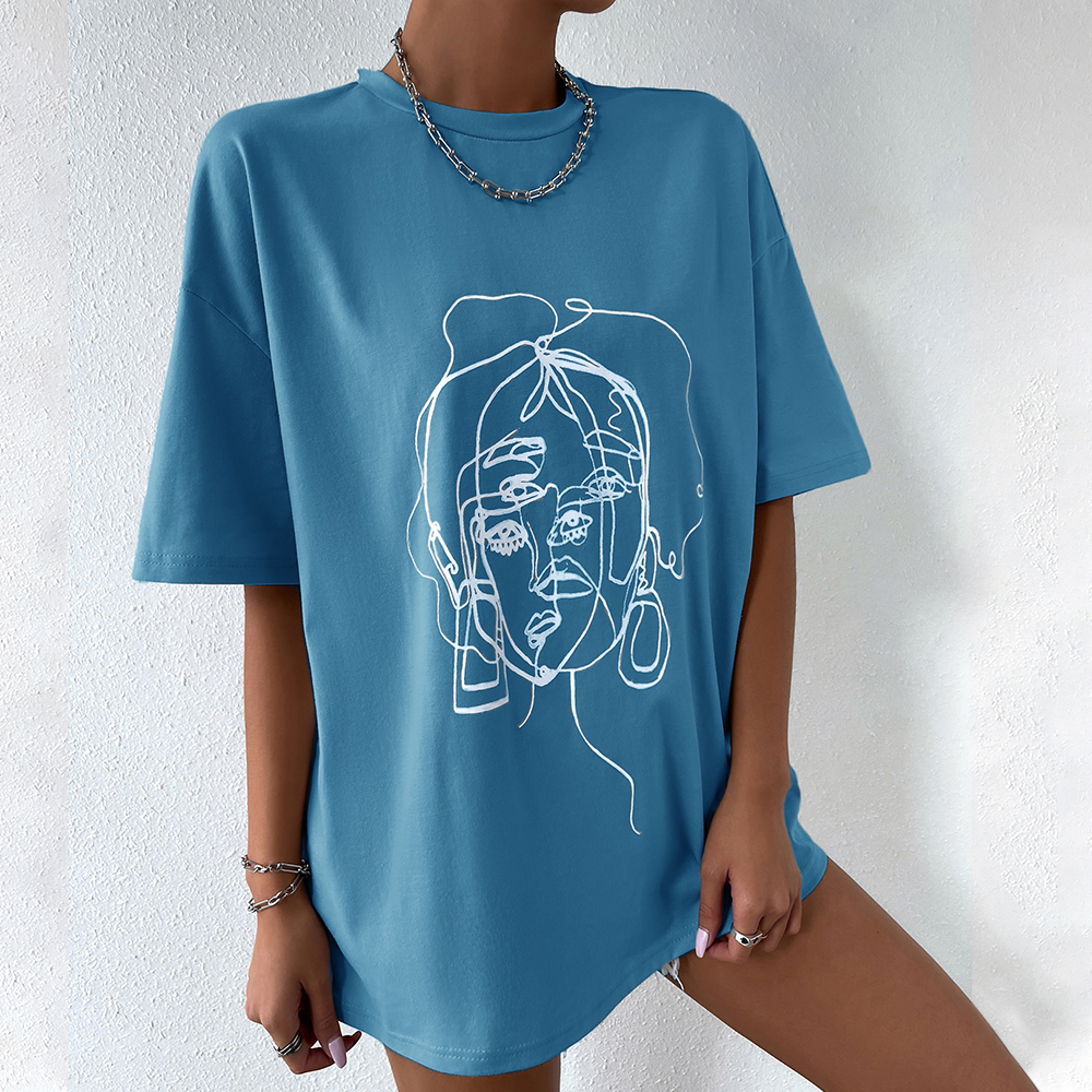 Custom Figure Graphic Drop Shoulder bamboo Tee Manufacturer, Companies
