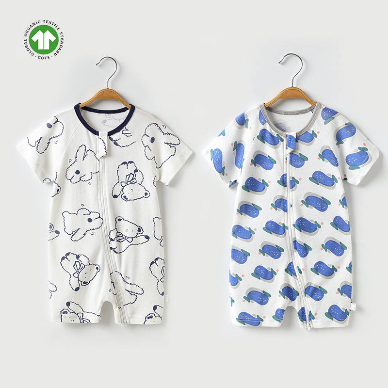 China ECOGARMENTS Organic Cotton Summer Newborn Baby Romper Quotes, Companies