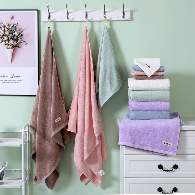 CE Certification Bamboo Fiber Custom Logo Soft Absorbent Household Plain Color Bath Towel Factory, Factories