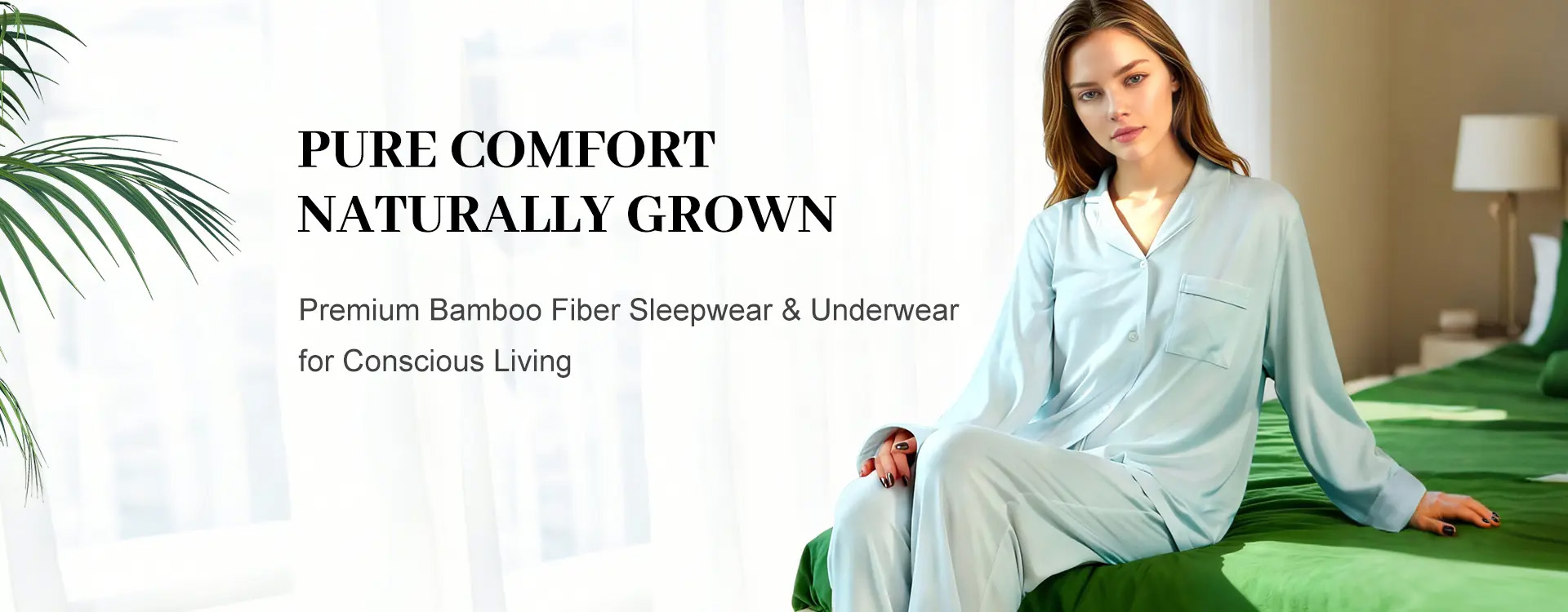 Ecogarments sustainable bamboo fiber apparel collection hero banner