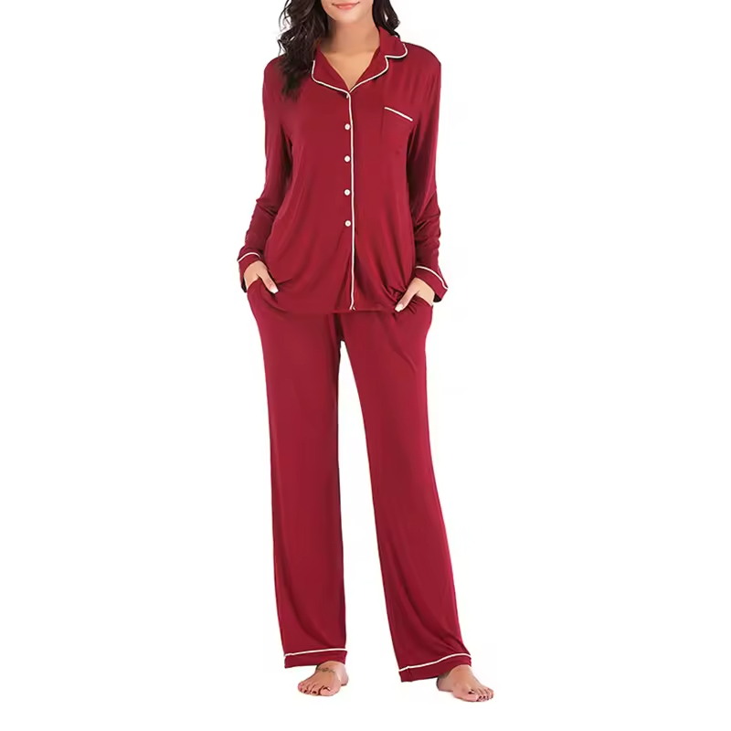 Cheap Extra Large Women's Bamboo Cotton Casual Sleepwear Ladies' Home Clothes Custom Logo Sleepwear Set Companies, Products