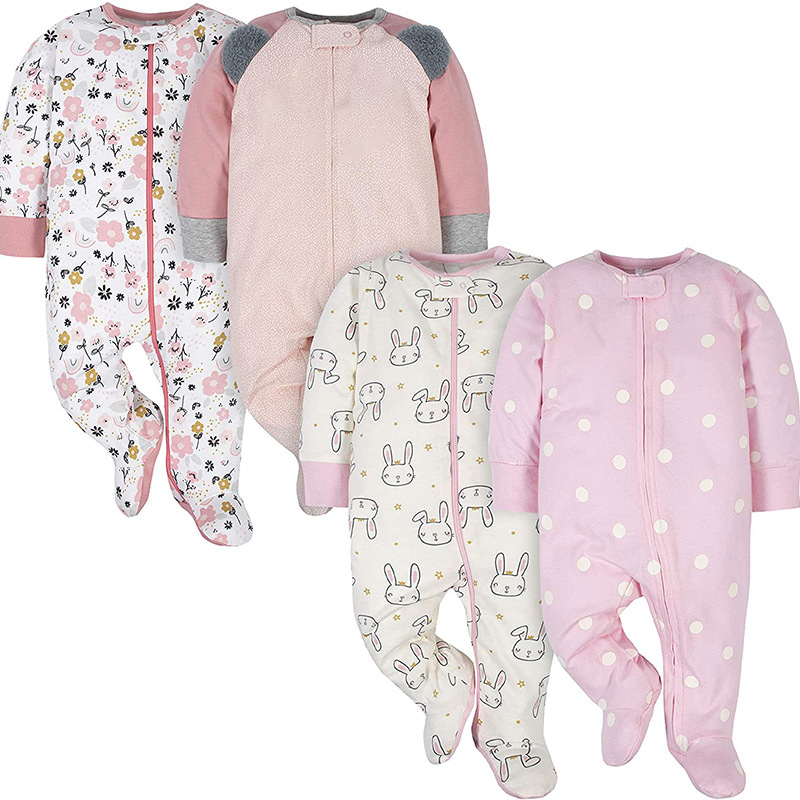 OEM ECOGARMENTS Amazon Baby Padded Romper Long Sleeve Cotton Romper Supplier, Product