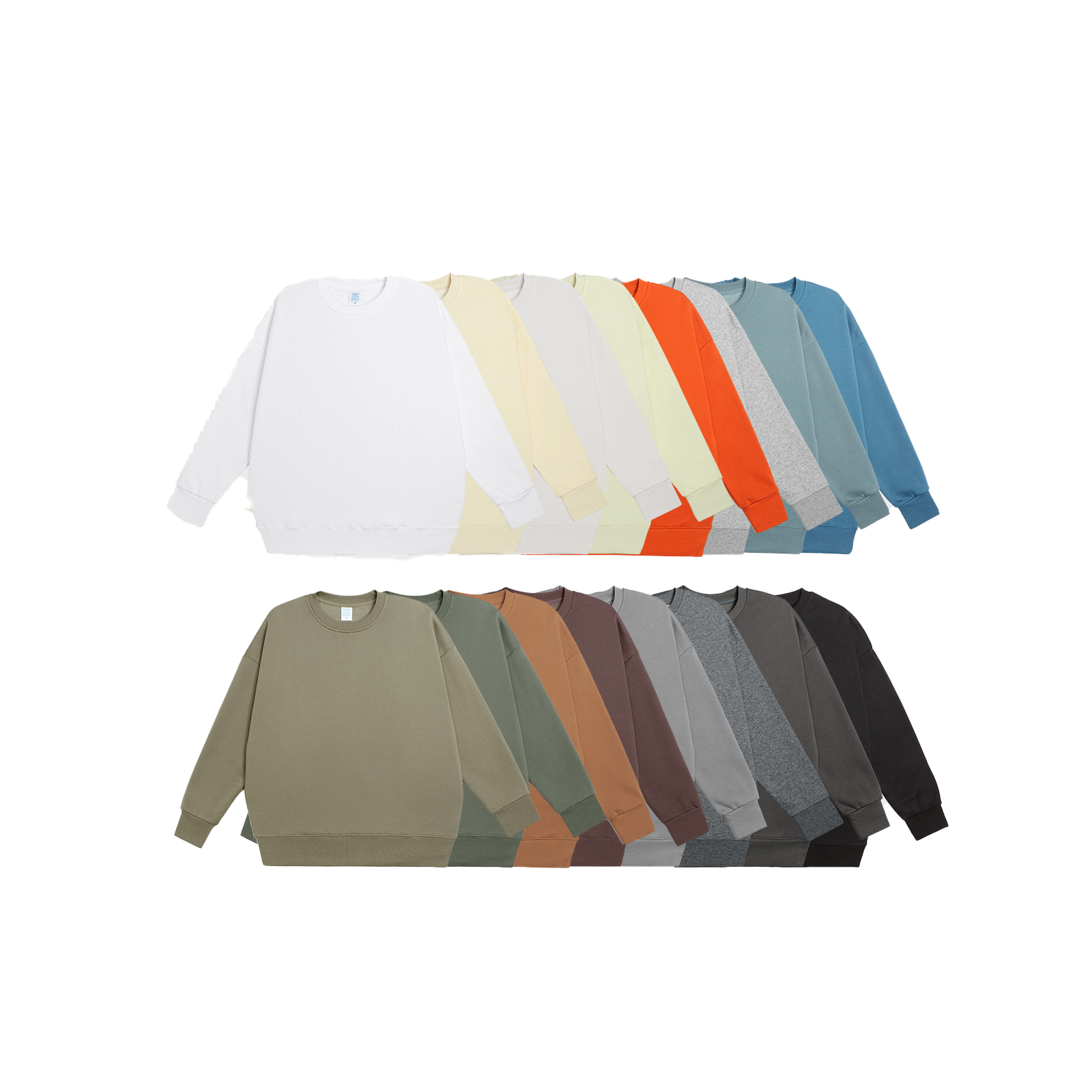 Famous 350g fleece loose solid color round neck sweater men Quotes, Company