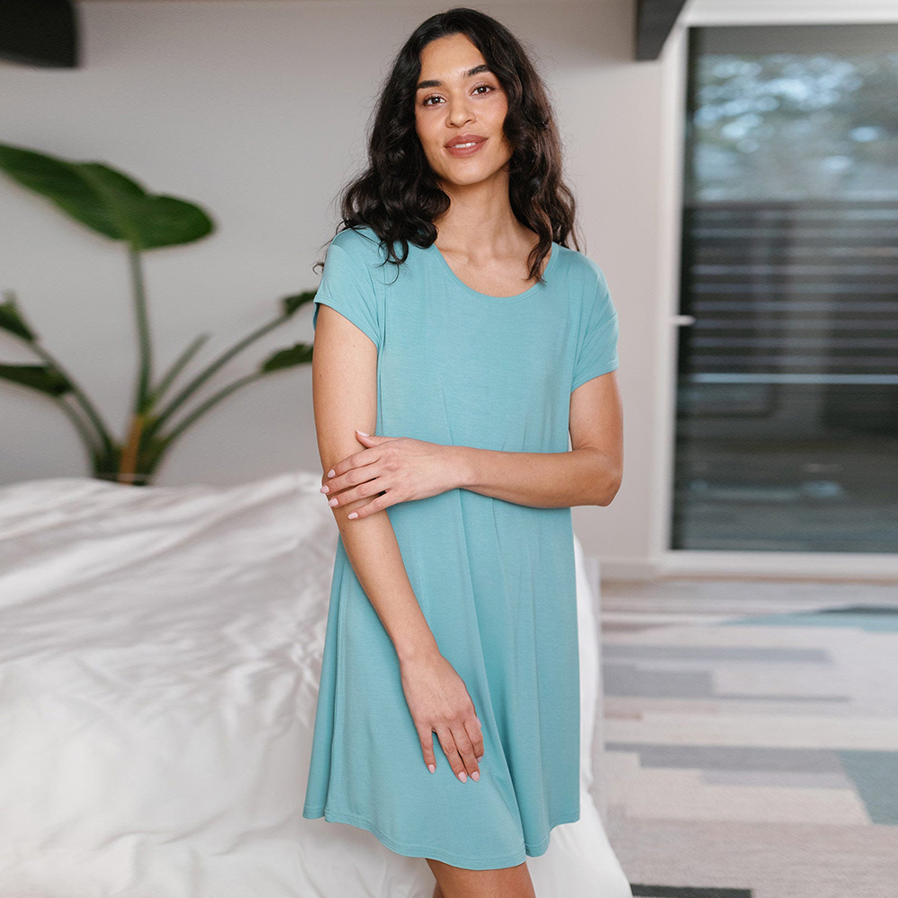 High-Quality SHORT SLEEVES OVERSIZED BAMBOO NIGHTSHIRT Supplier, Exporter
