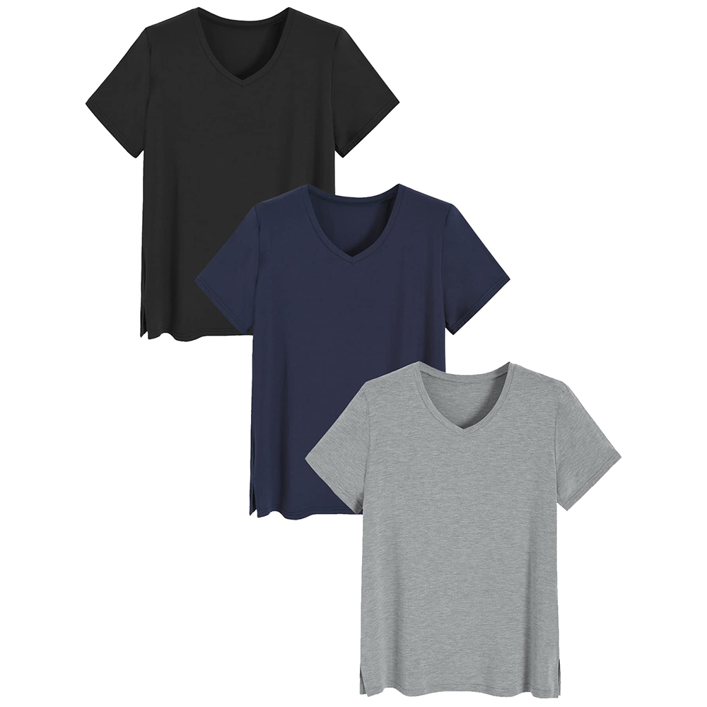 OEM Women's Bamboo V-Neck T-Shirt Factory, Pricelist