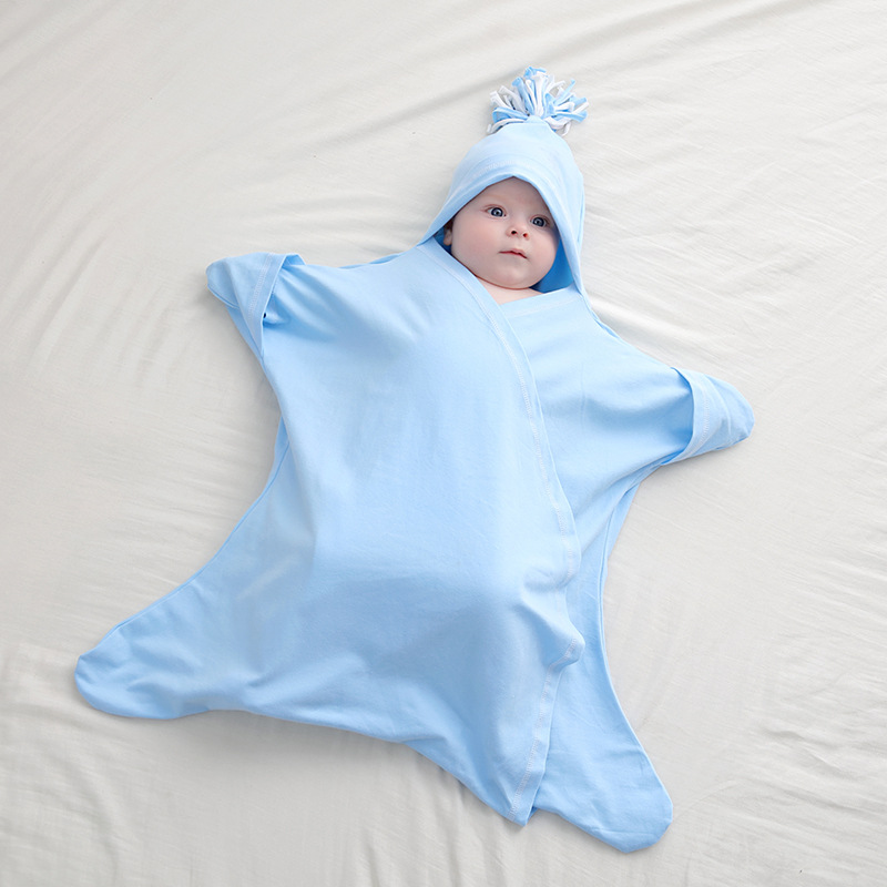Wholesale ECOGARMENTS Organic Cotton Anti-jump Anti-kick Split Thin Hooded Newborn Sleeping Bag Product, Products