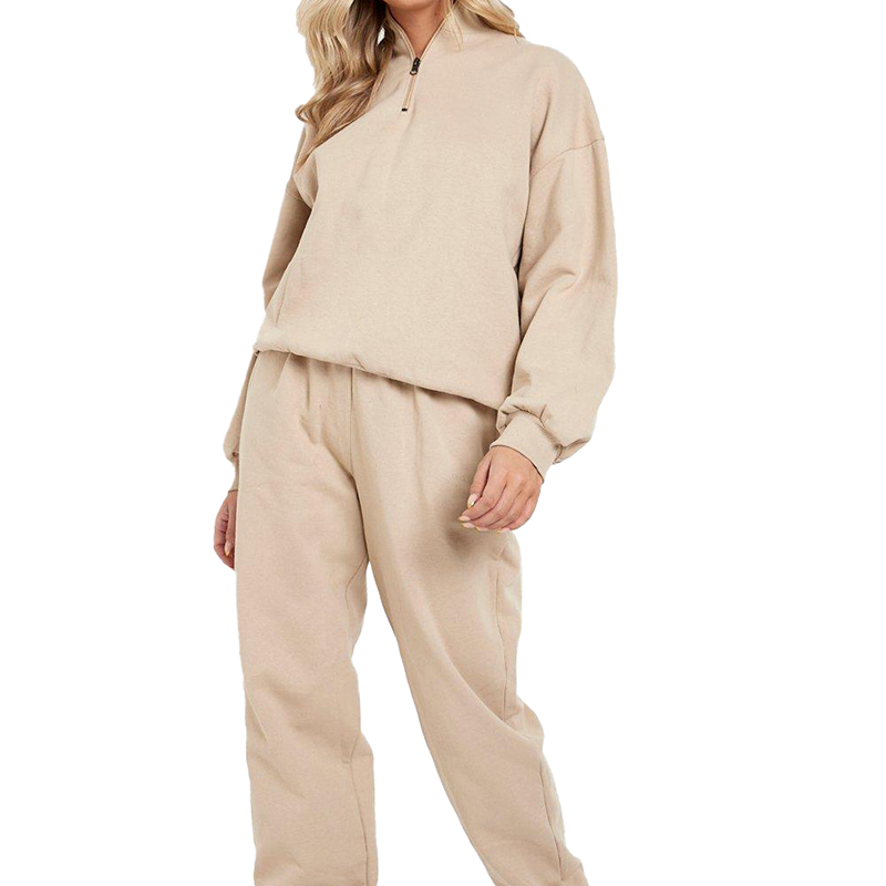 OEM ECOGARMENTS OVERSIZED HALF ZIP TRACKSUIT WITH BAMBOO FABRIC Suppliers, Product