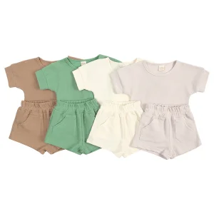 ODM ECOGARMENTS Waffle children's two-piece suit for boys and girls Companies, Product